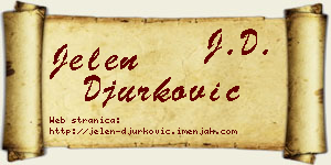 Jelen Đurković vizit kartica